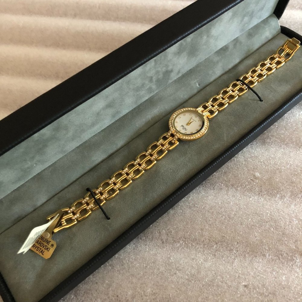 Vintage Bob Mackie Swarovski Crystal Watch in Case